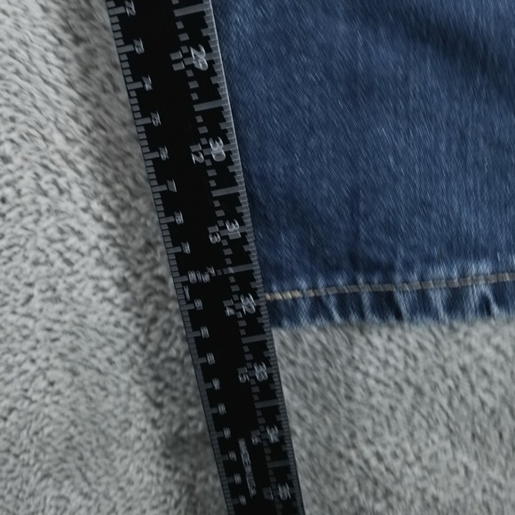 Levis 514 Jeans Mens 32x34 Blue Regular Straight Mid Rise Dark Wash Faded - Picture 7 of 9